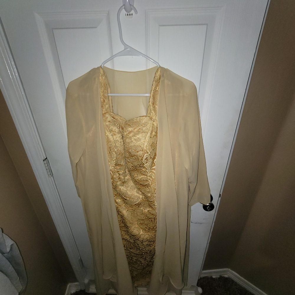 Custom made Gold formal dress.